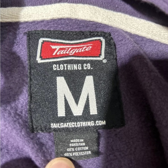 WOMENS Tailgate Clothing NCAA LSU Zip Up Jacket W/ HOODY SIZE M VINTAGE STYLING - Picture 4 of 12